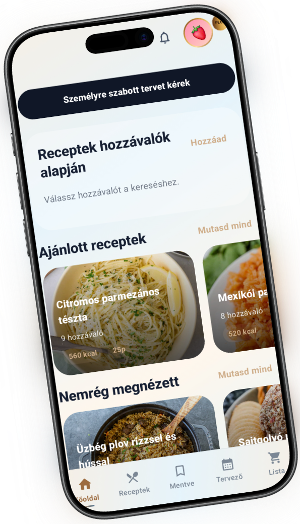 Food4U, diétákra szabott receptalkalmazás
